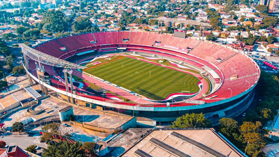 Aerial View of Morumbi Stadium in Sao Paulo